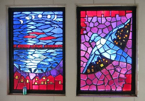 Dina Bursztyn subway stained glass bronx nyc