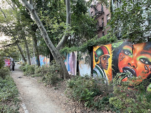 Mural at First Street Green Art Park, East Village, Lower East Side, Manhattan NYC