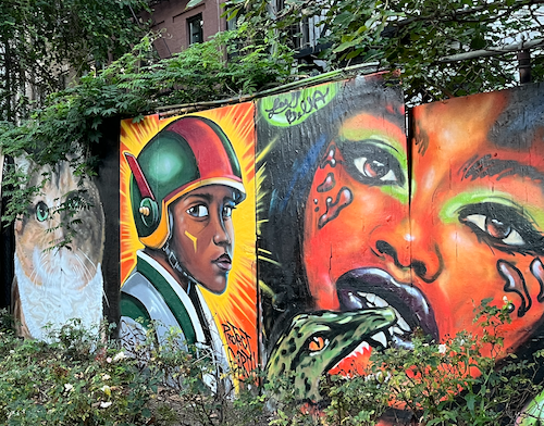 Mural at First Street Green Art Park, East Village, Lower East Side, Manhattan NYC